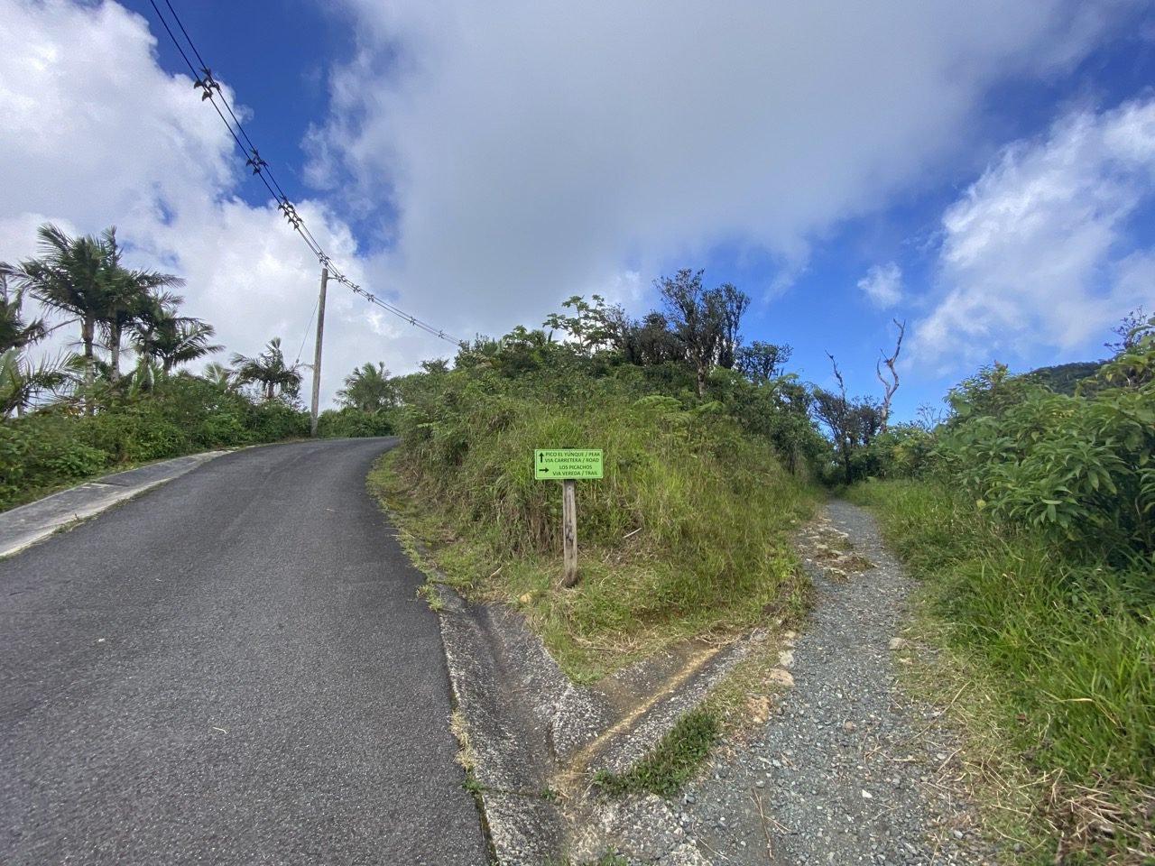 intersección entre la carretera FR-10 y el tramo de Mt Britton Spur